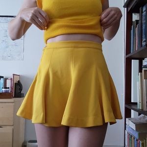 Vintage Yellow Double Knit Cheerleader Skirt